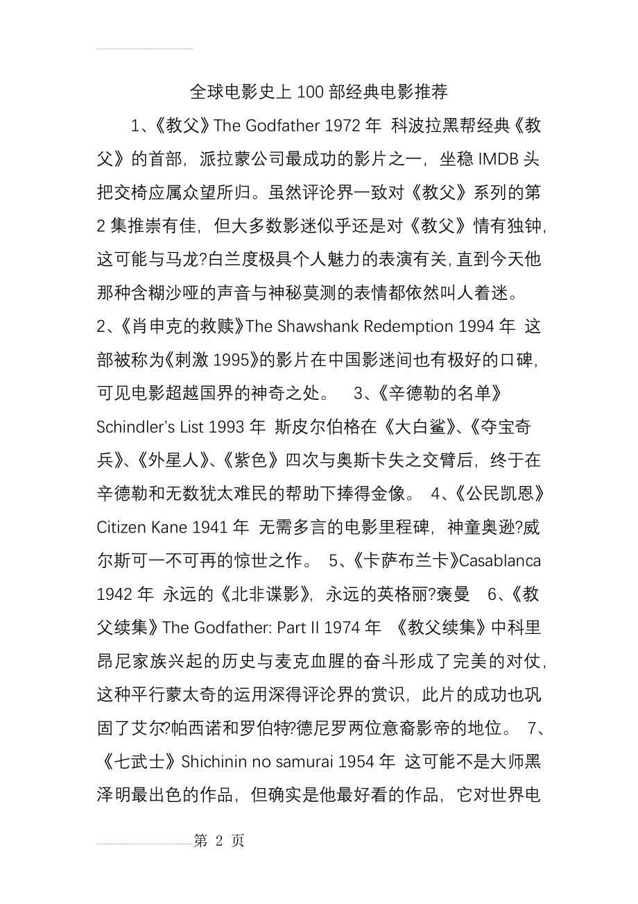 全球电影史上100部经典电影推荐69990(14页).doc_第2页