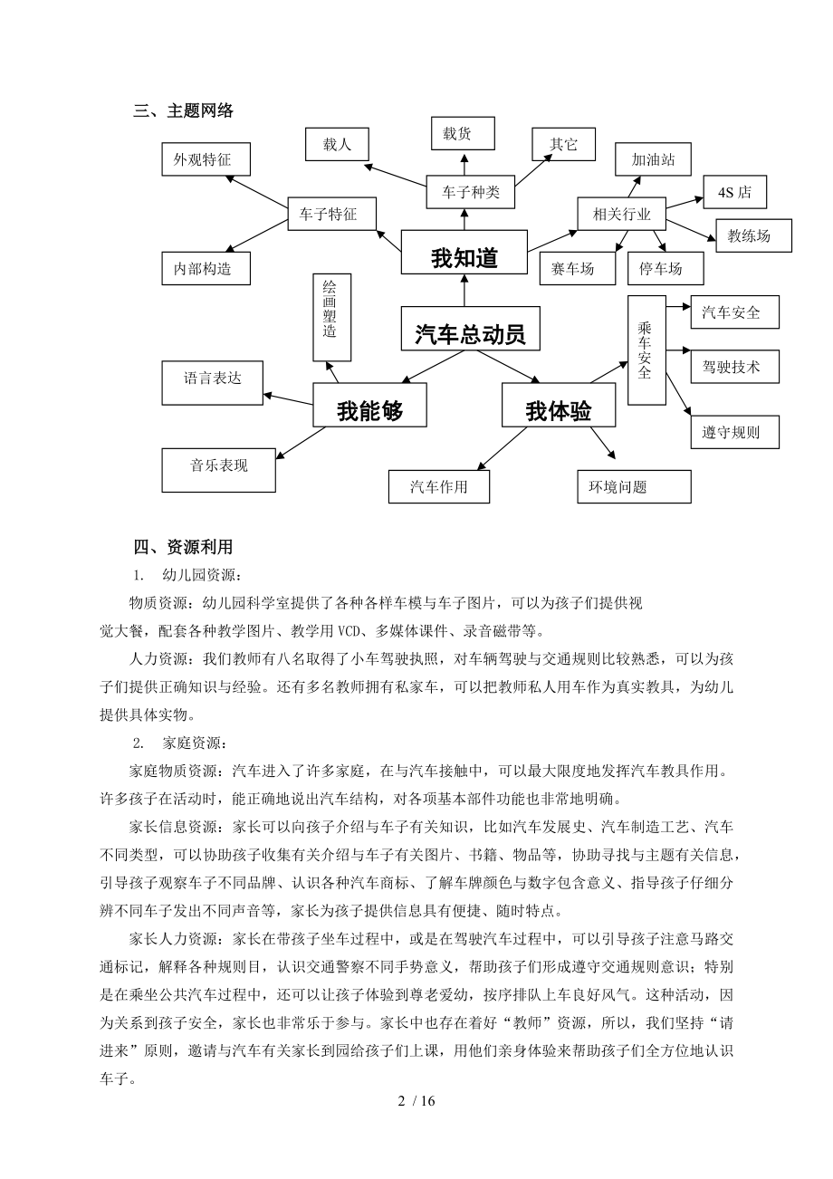 幼儿园大班主题活动汽车总动员.docx_第2页