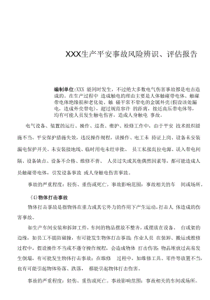 XX公司安全生产风险辨识评估报告（21页）.docx