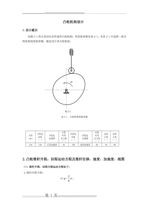 哈工大机械原理大作业第10题凸轮(6页).doc