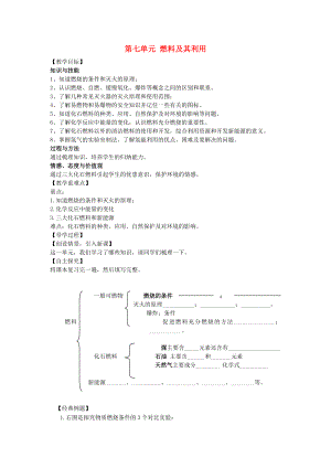 九年级化学上册第七单元燃料及其利用教学案新人教版.doc