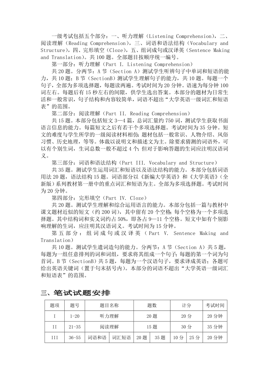 大学英语一级考试大纲.doc_第2页