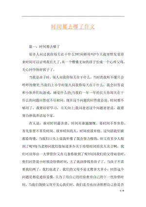 时间都去哪了作文.docx