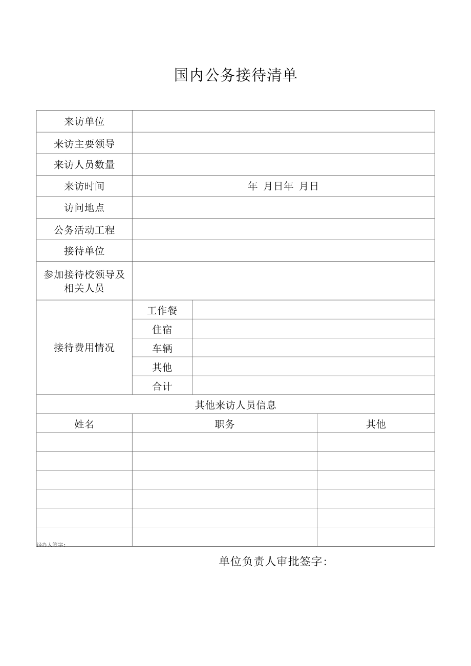 公务接待清单.docx_第1页