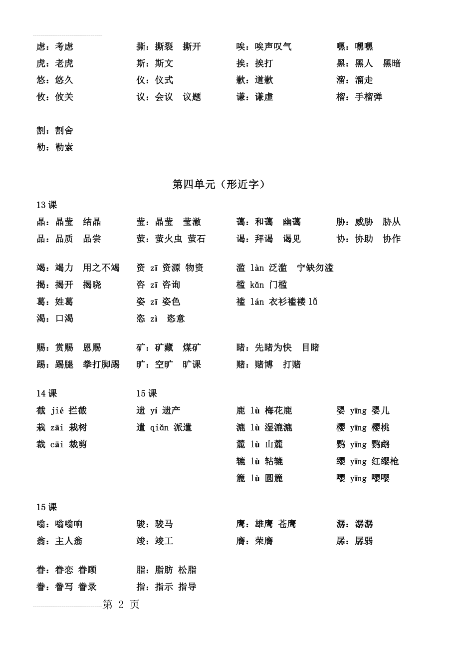 六年级上册形近字汇总(6页).doc_第2页