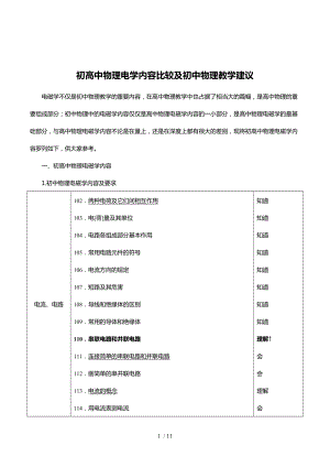 初高中物理电学内容比较及初中物理教学建议(邓贤红).doc