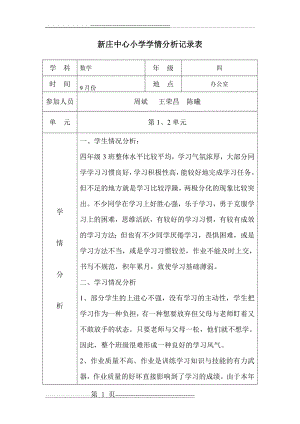 四年级学情分析记录表(11页).doc