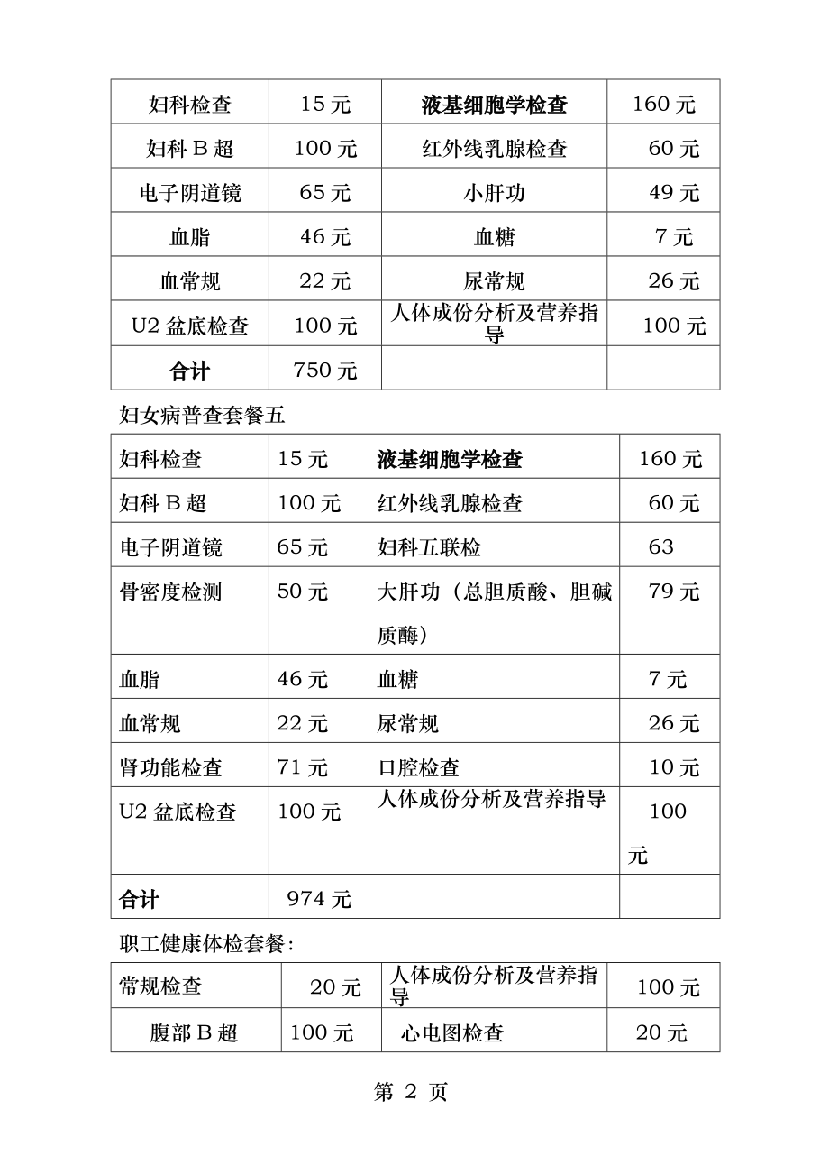 妇女健康体检套餐.docx_第2页