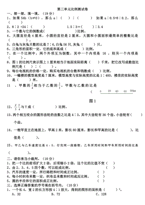 人教版六年级下册数学第三单元测试题2.doc