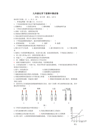 人教版初中化学九年级化学下册期中测试卷.doc