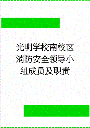 光明学校南校区消防安全领导小组成员及职责(13页).doc