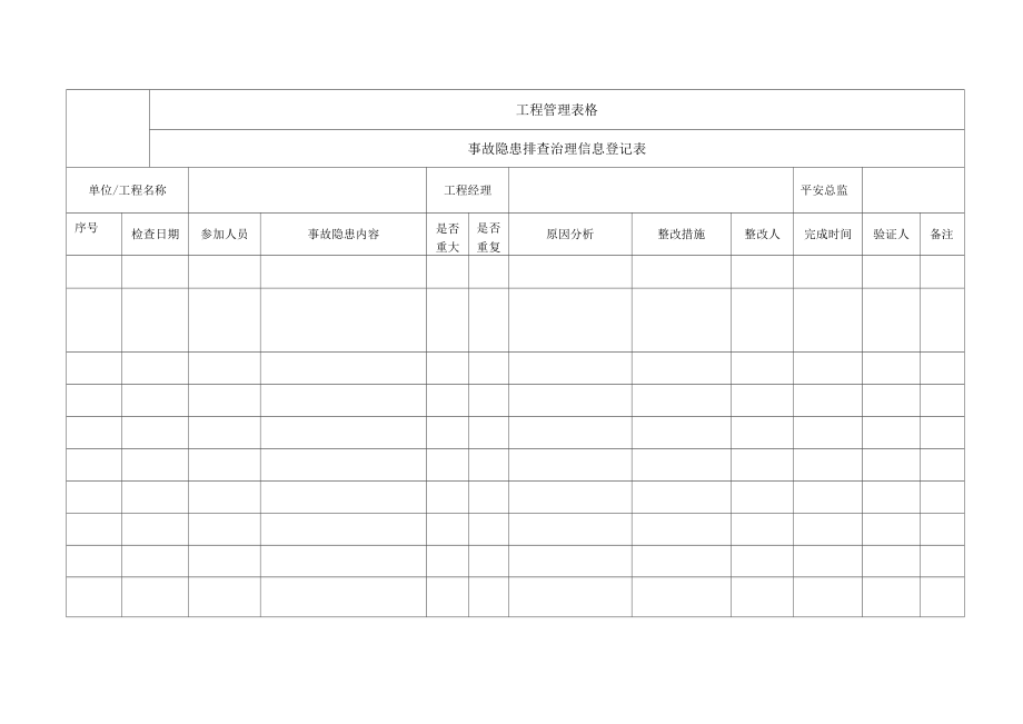 事故隐患排查治理信息登记表.docx_第1页