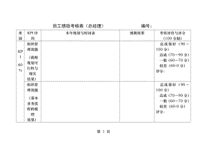 公司总经理员工绩效考核表.docx