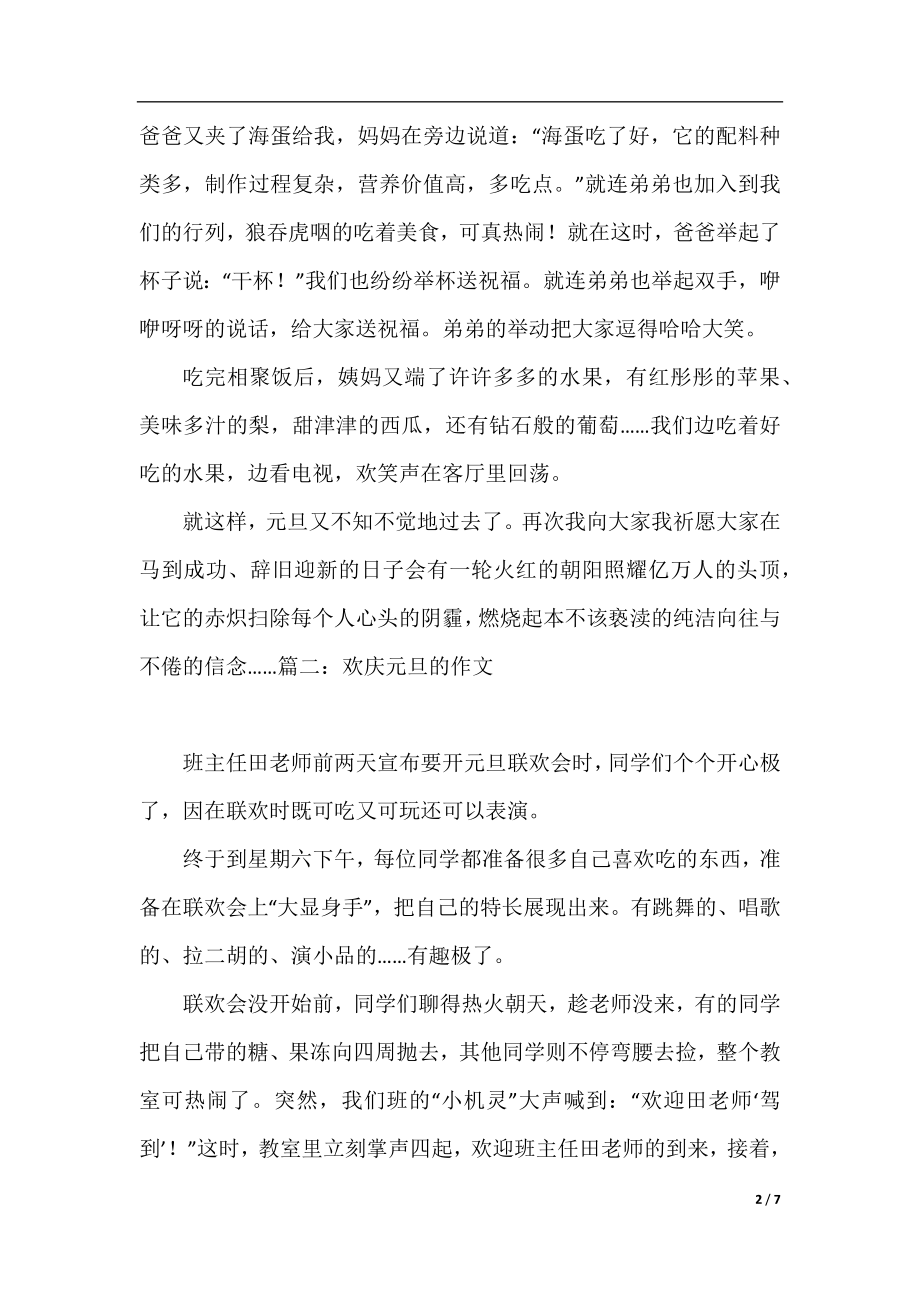 欢庆元旦的作文五篇.docx_第2页