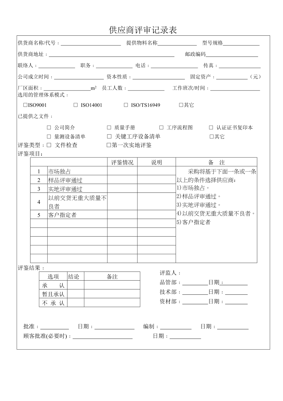 供应商评审记录表(2页).doc_第2页