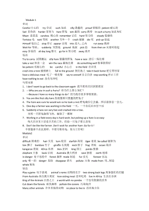 广州小学版六年级下册单词短语句子.doc