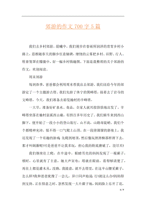 郊游的作文700字5篇.docx