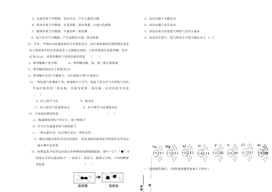 初三化学上学期期末试题-鲁教版模板.doc_第2页