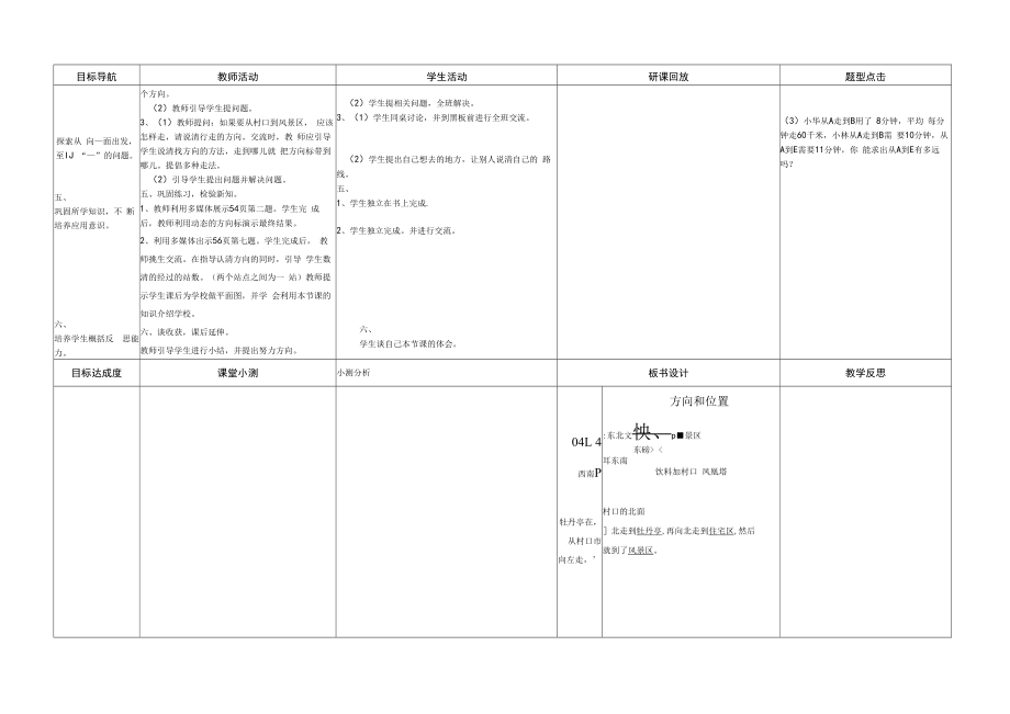 教育教学设计：第五单元走进新农村（一）位置与变换.docx_第2页