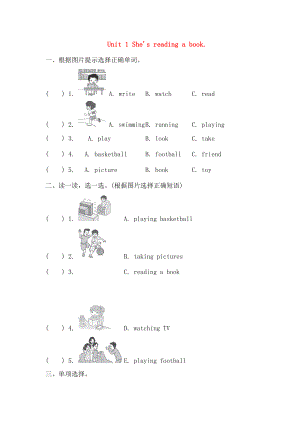 四年级英语上册module2unitshesreadingabook练习外研三起.doc