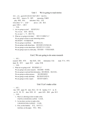 2016湘少版五年级下册英语总复习.doc