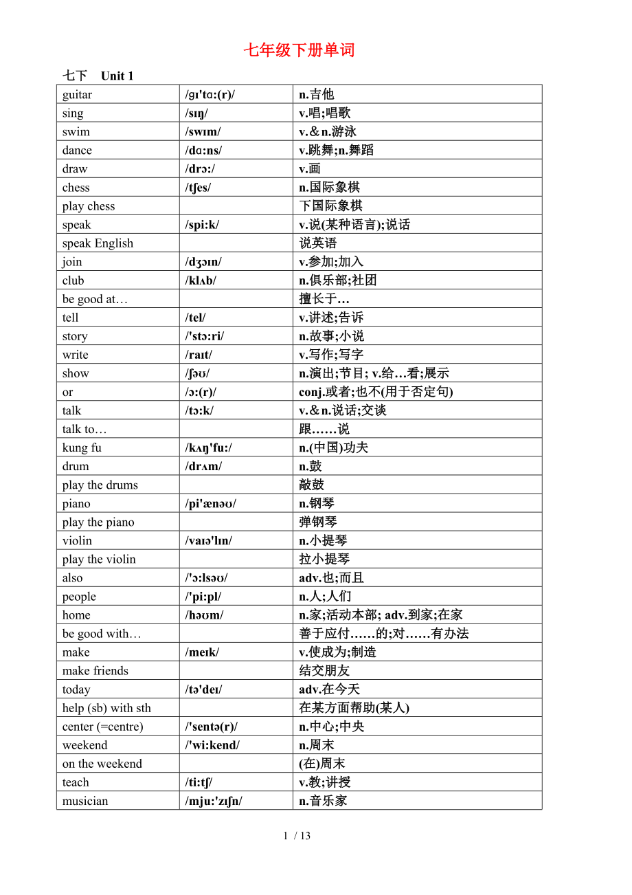 人教版英语七下单词表汇总完整版.doc_第1页