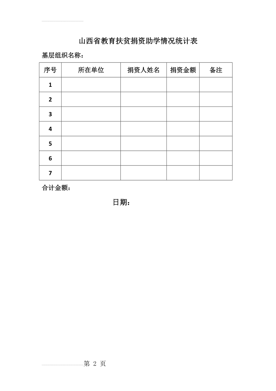 募捐情况统计表(2页).doc_第2页