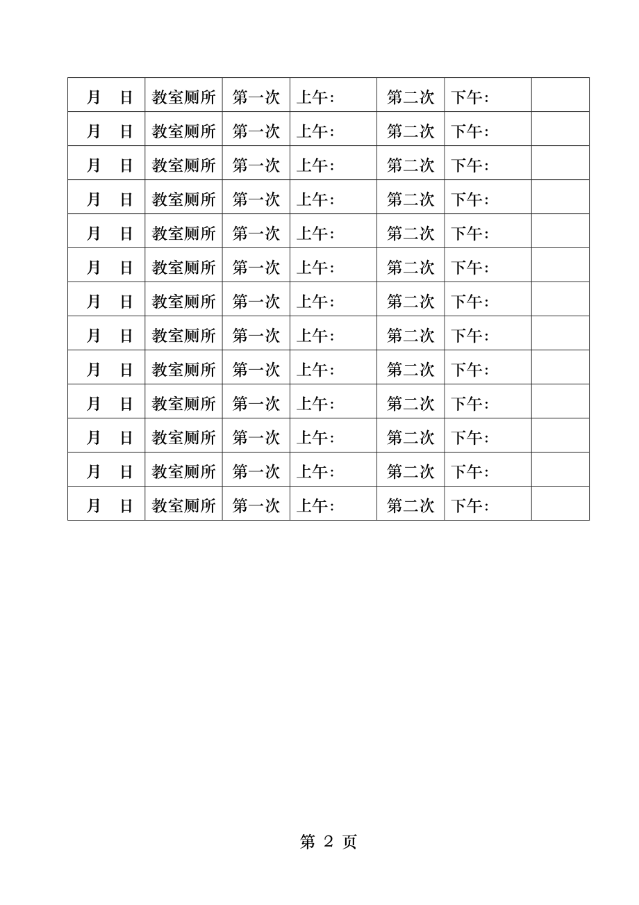 班日常通风记录表.docx_第2页