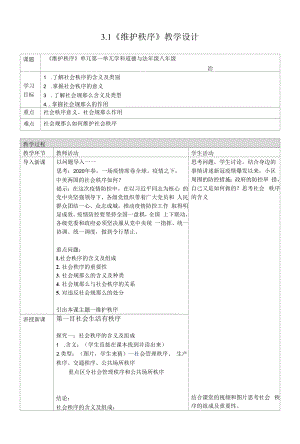 3.1《维护秩序》教学设计.docx