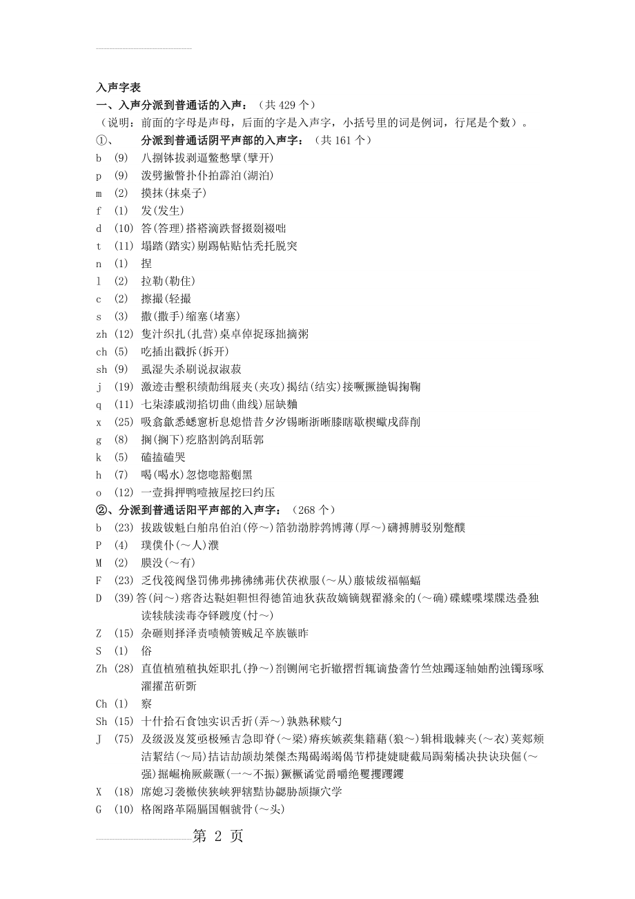 入声字表(入声派入今音平声)(6页).doc_第2页