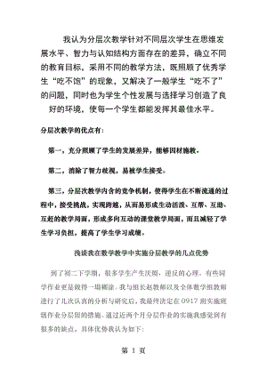 分层教学的优点是什么.docx