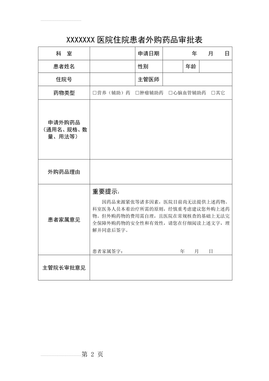 住院患者外购药品审批表(2页).doc_第2页