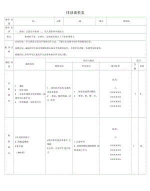 初中体育：排球垫球教案.docx