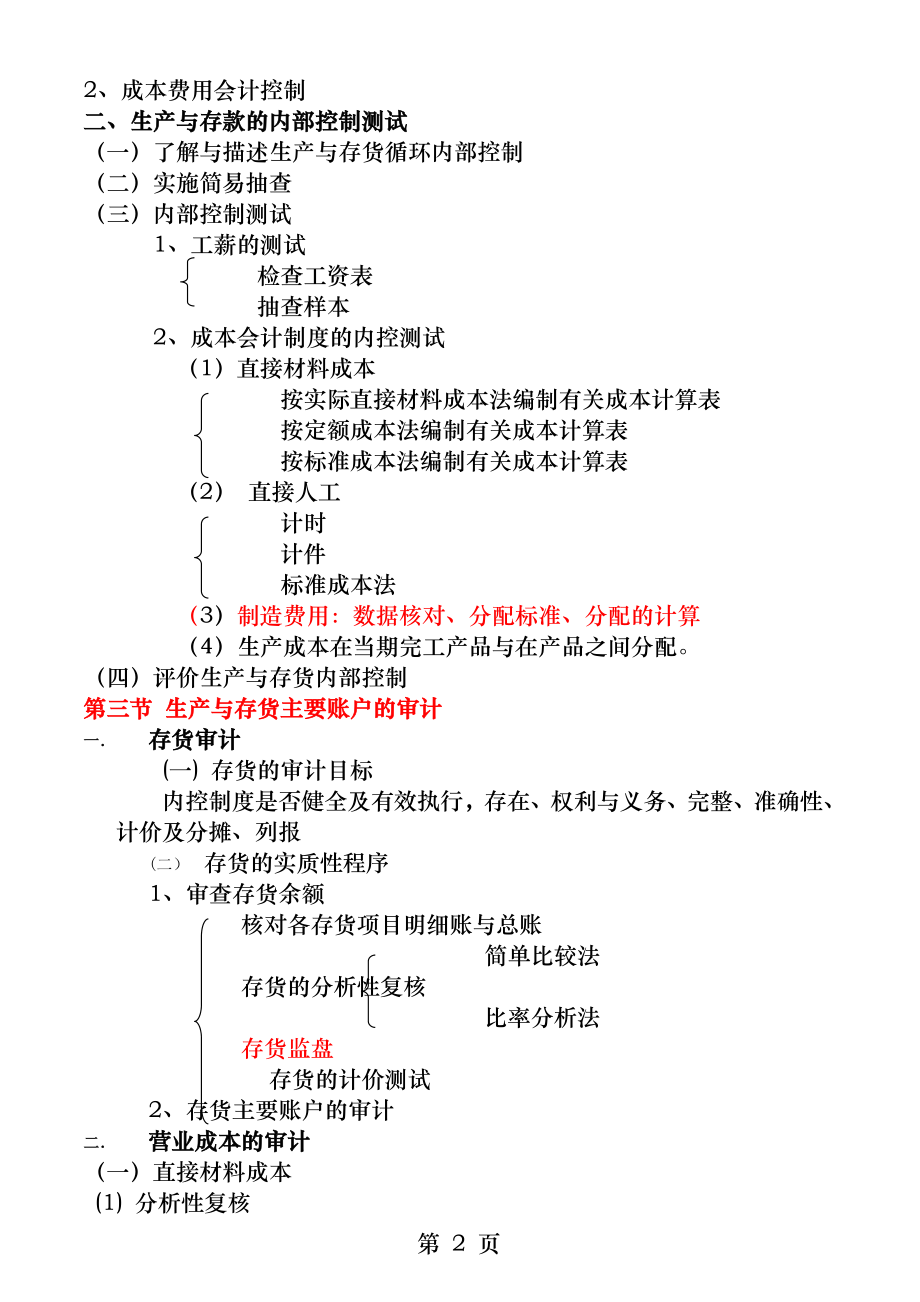 第九章生产与存货循环的审计.docx_第2页