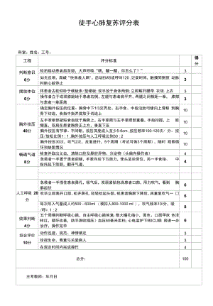 徒手心肺复苏评分表.docx