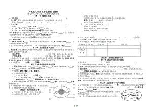 人教版八年级下册生物期中考试复习提纲.doc