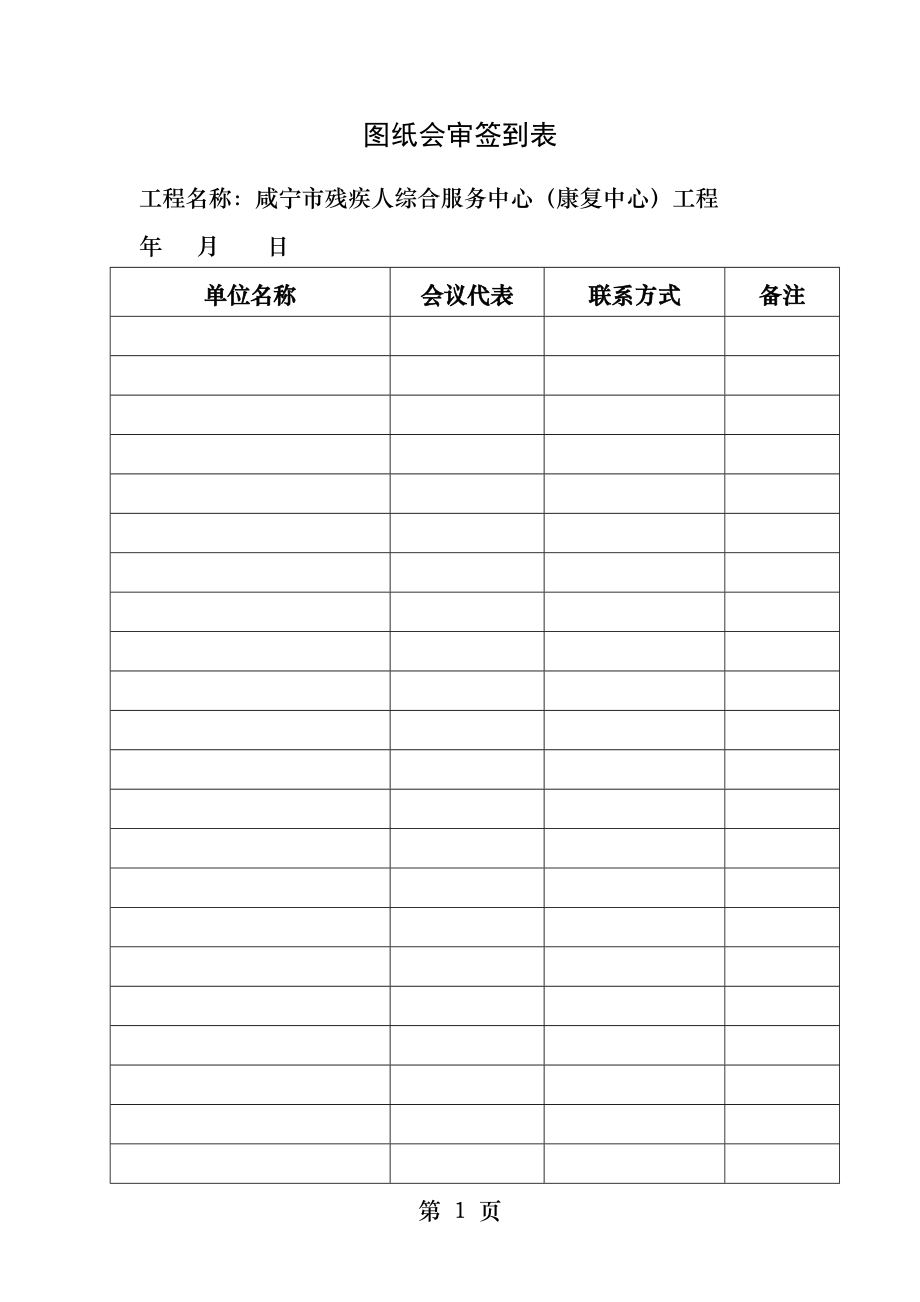 图纸会审及签到表.docx_第1页