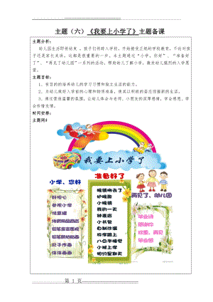 大班下主题六《我要上小学了》(28页).doc