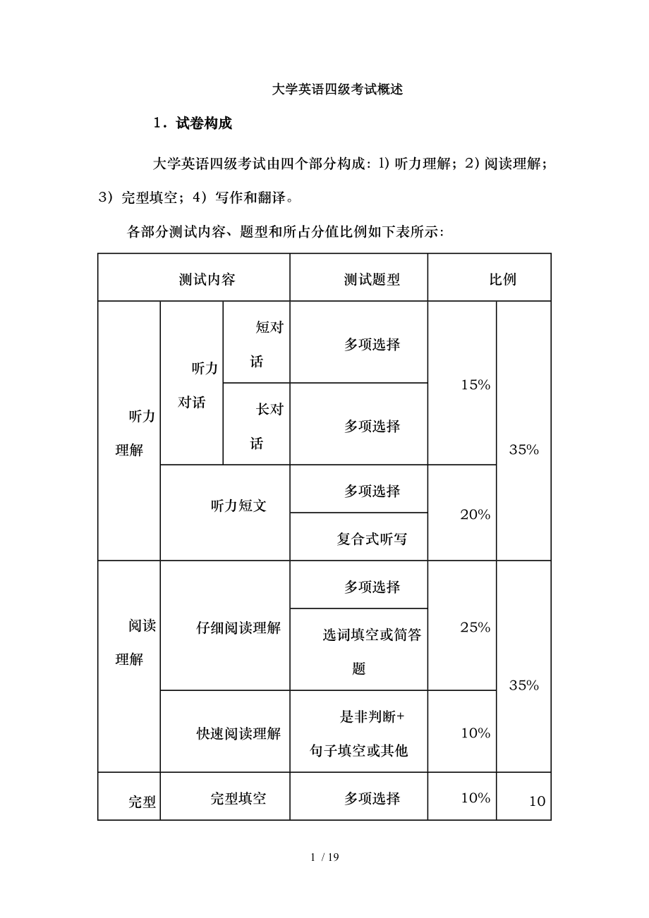 大学英语四级考试五大题型解题技巧.doc_第1页