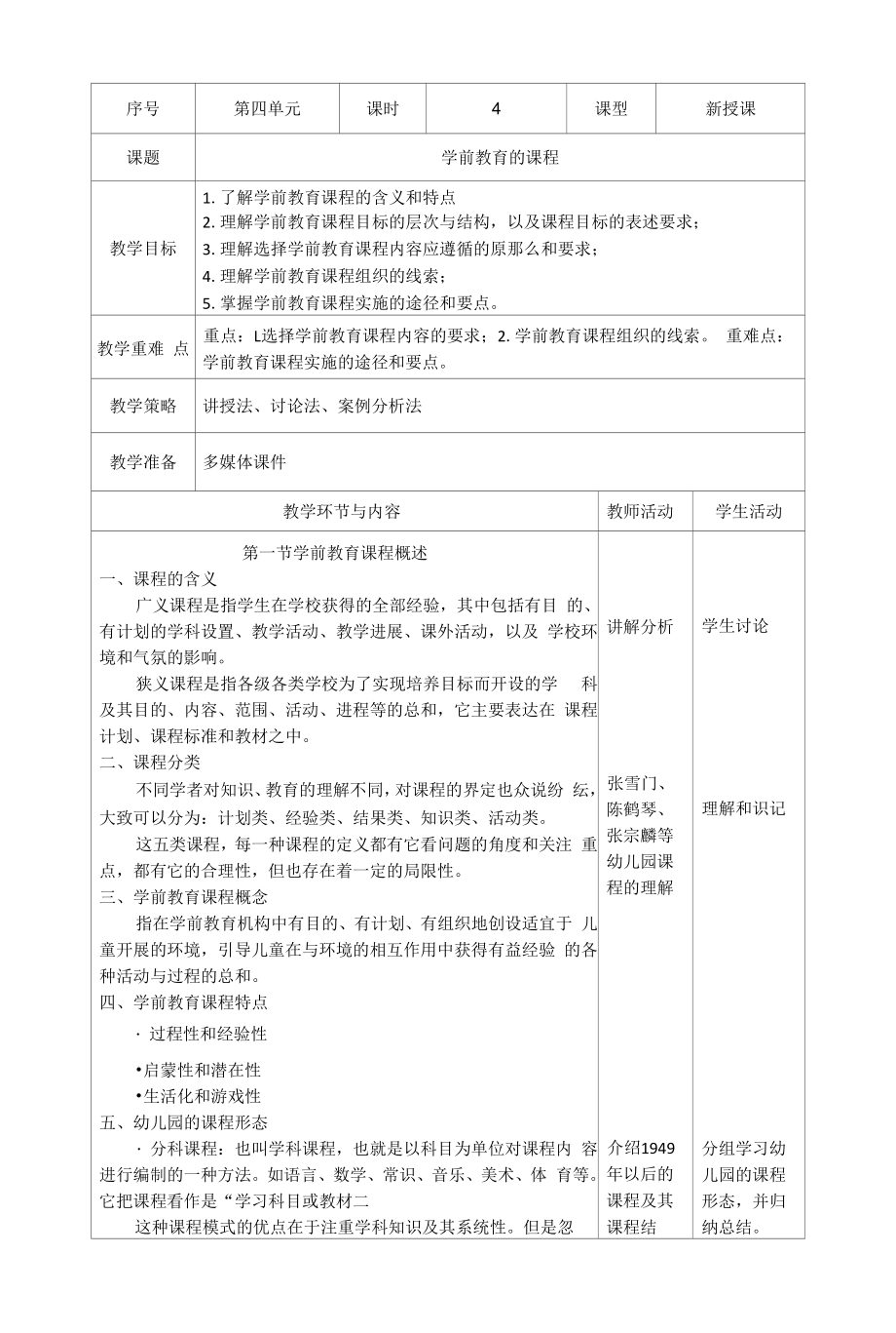 学前教育的课程.docx_第1页