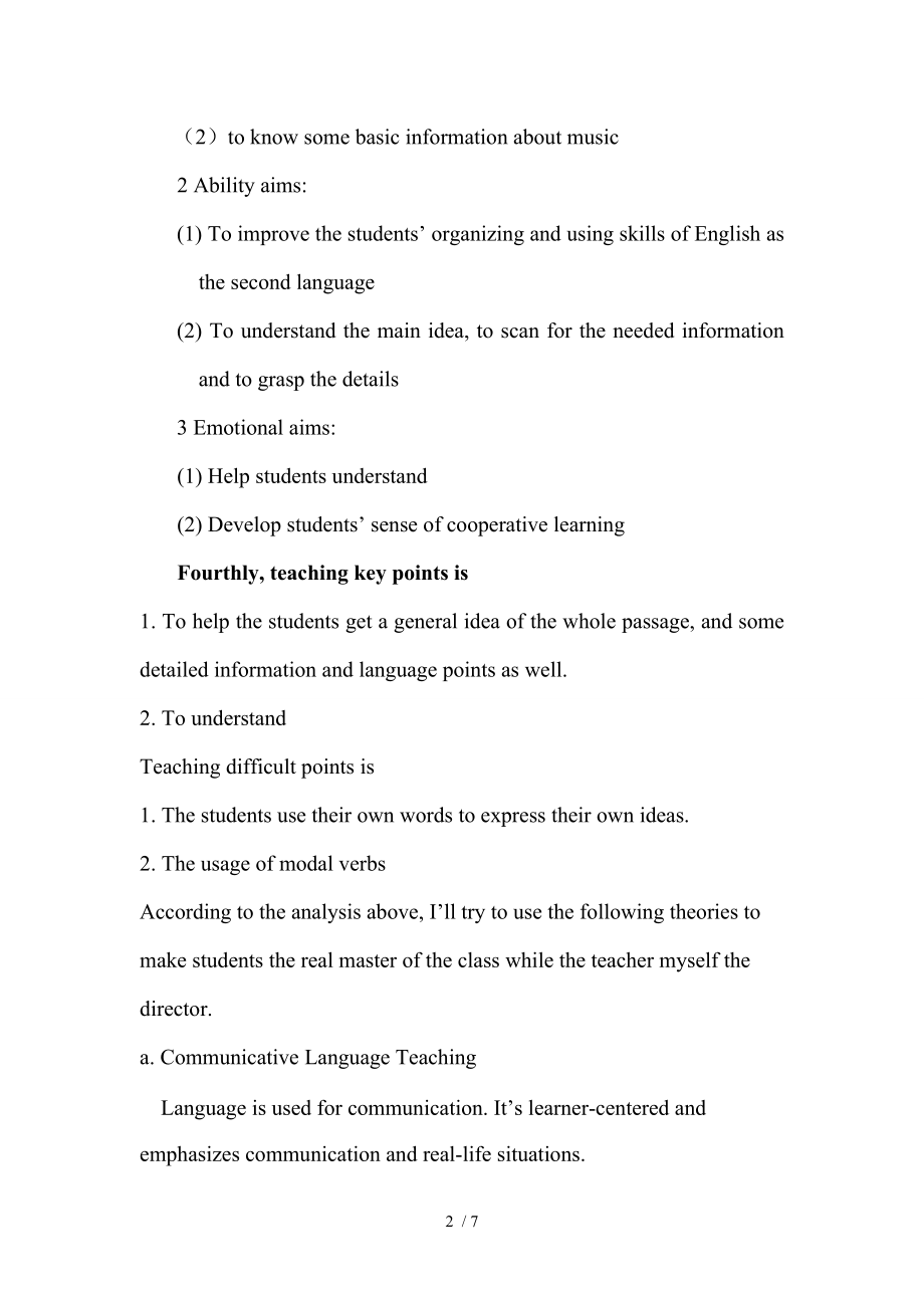 人教版高中英语全英文说课稿healthyeating.doc_第2页