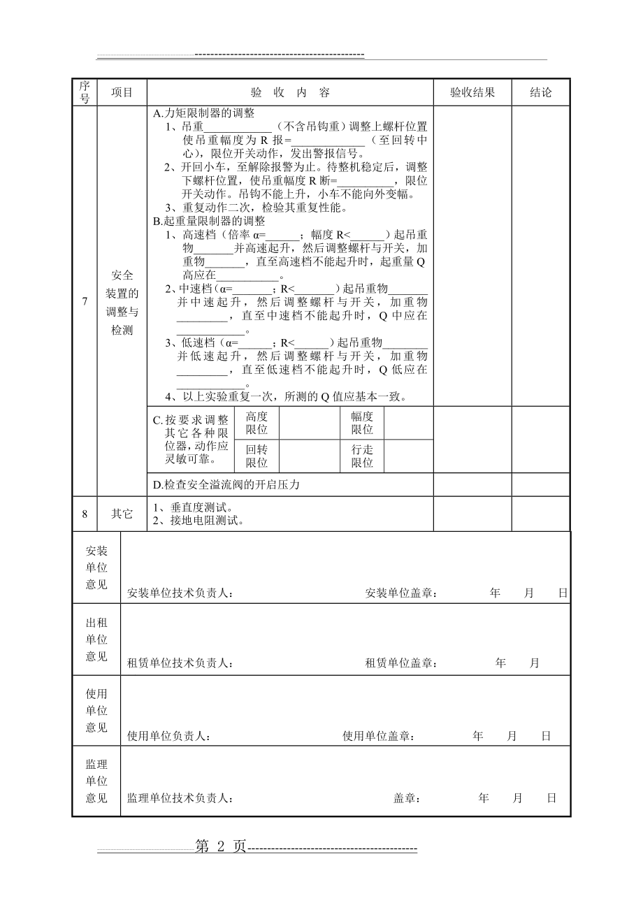 塔式起重机安装验收表(四方验收)(3页).doc_第2页