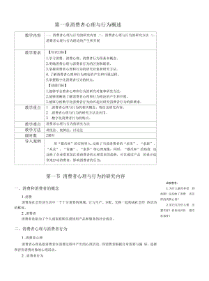 消费者心理与行为教学教案.docx