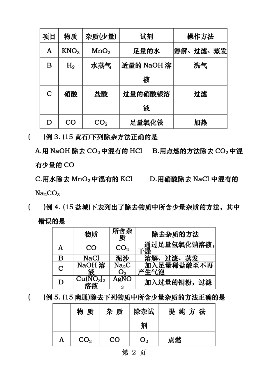 初中化学除杂题型解题技巧总结.docx_第2页