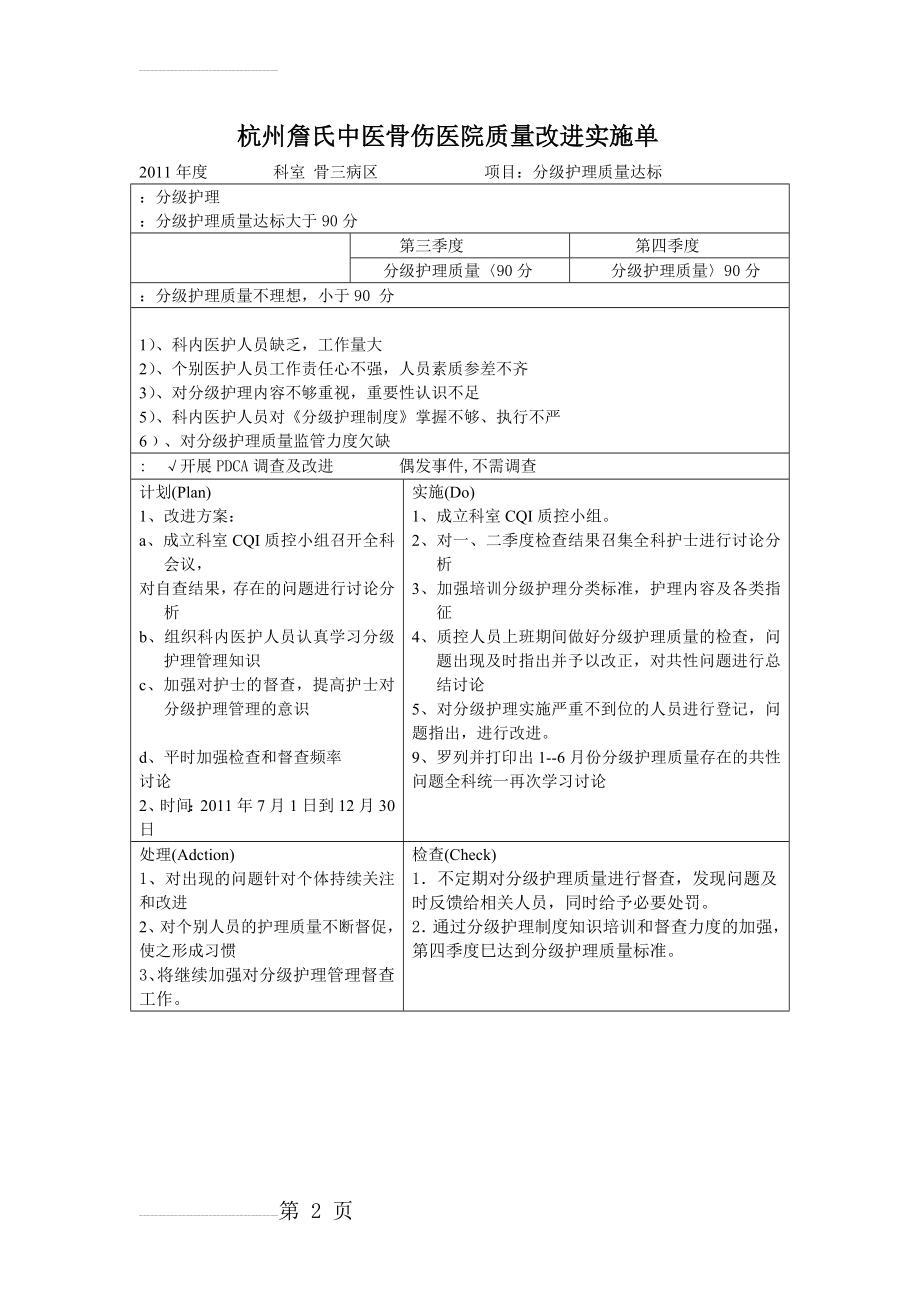 分级护理PDCA、持续质量改进(2页).doc_第2页