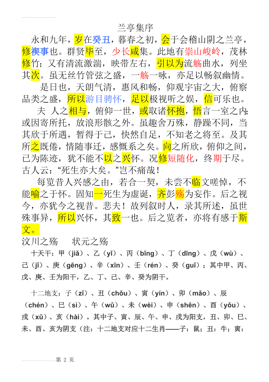 兰亭集序原文(3页).doc_第2页