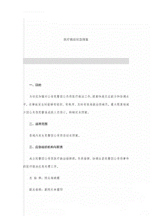 医疗救治应急预案(7页).doc