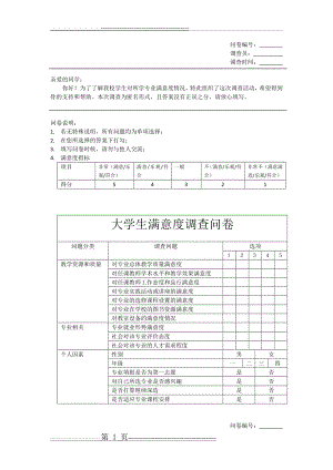 大学生专业满意度调查问卷(5页).docx