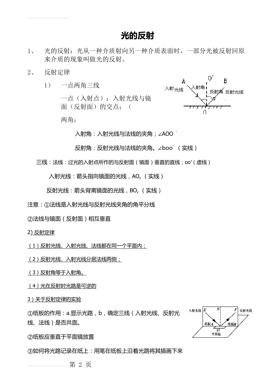 光的反射定律总结(3页).doc_第2页