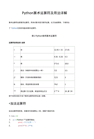 信息技术：37Python算术运算符及用法详解.docx